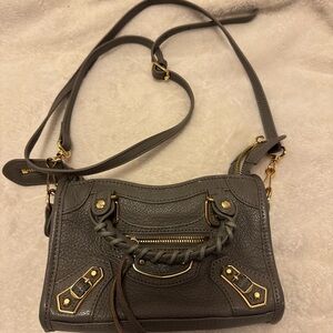 Balenciaga motocross metalic crossbody bag